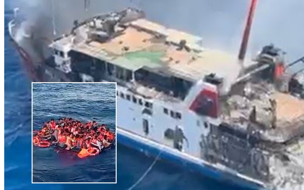 KMP Putri Yasmin terbakar di Selat Lombok, evakuasi penumpang terhambat gelombang tinggi